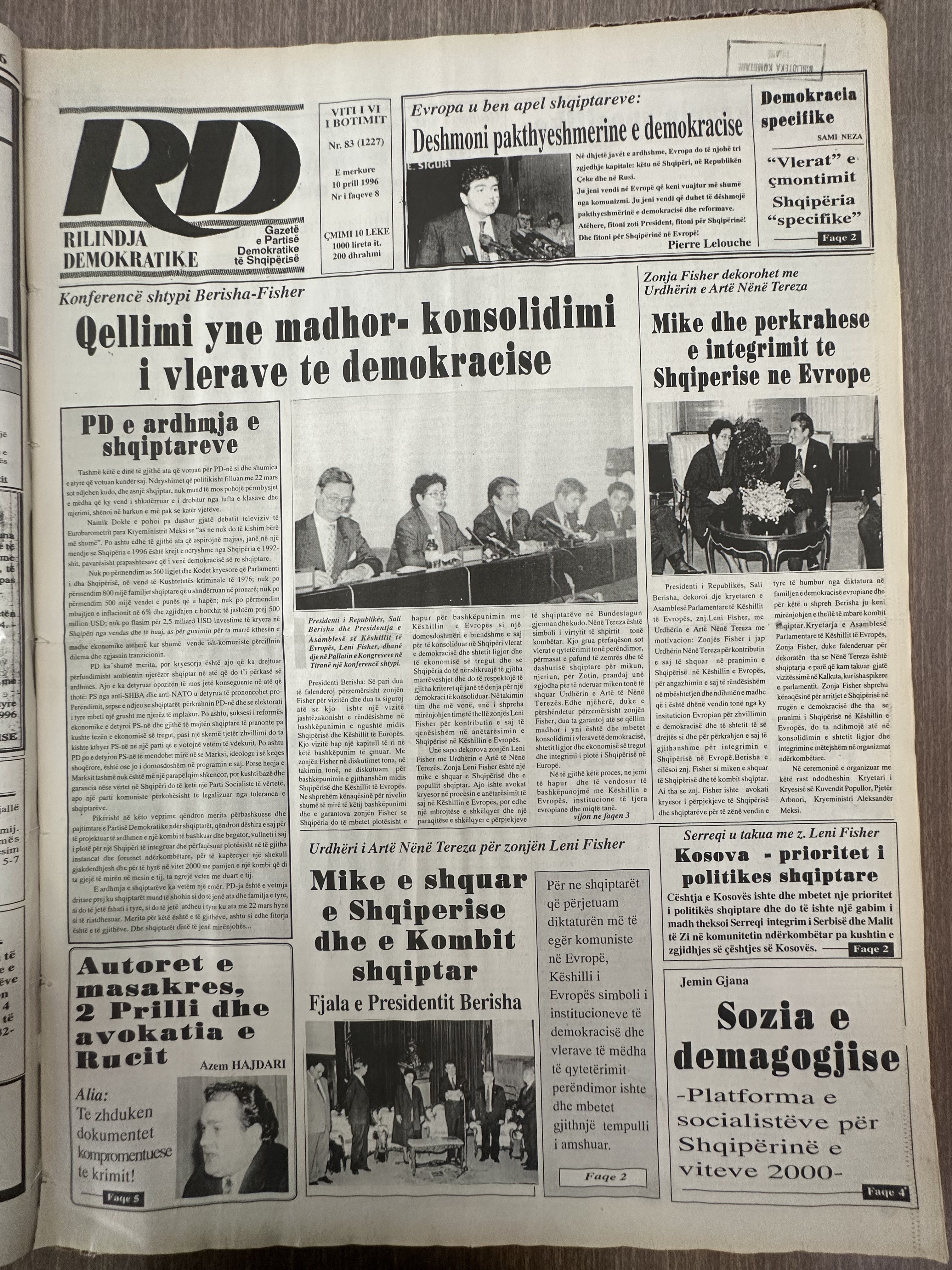 Rilindja Demokratike 1998-04-10